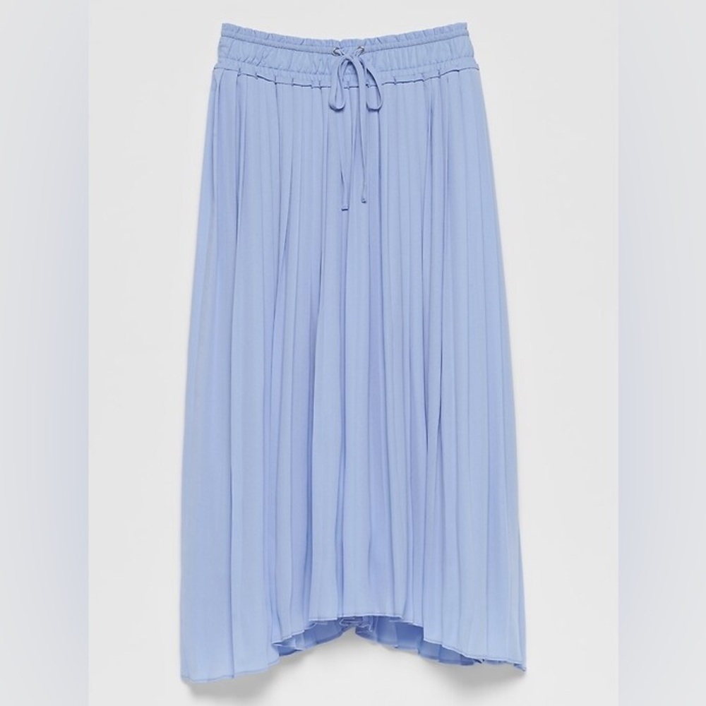 Banana Republic blue pleated midi skirt medium